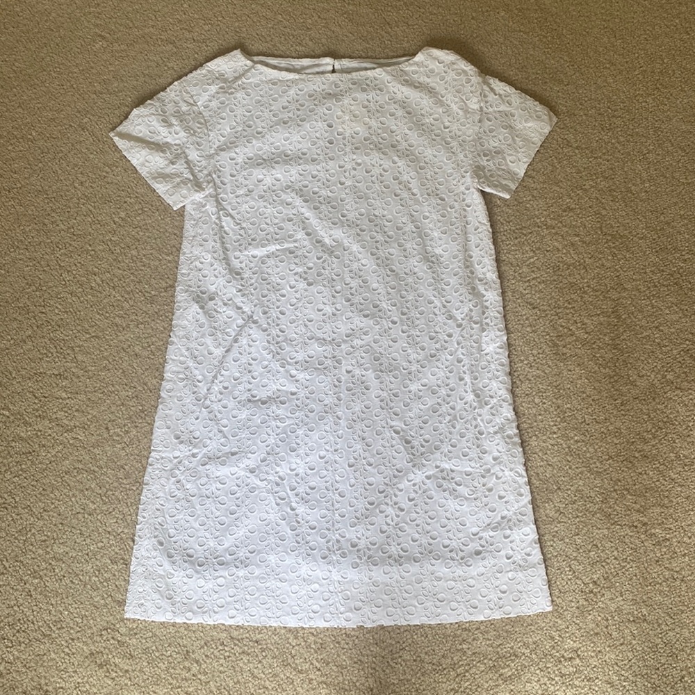 White floral eyelet Kate Spade t shirt dress in size 4, brand new with tags